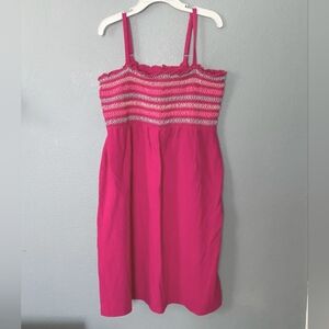 OLD NAVY | Girls Pink Stretch Beach Skinny Strap Sun Dress L 10-12